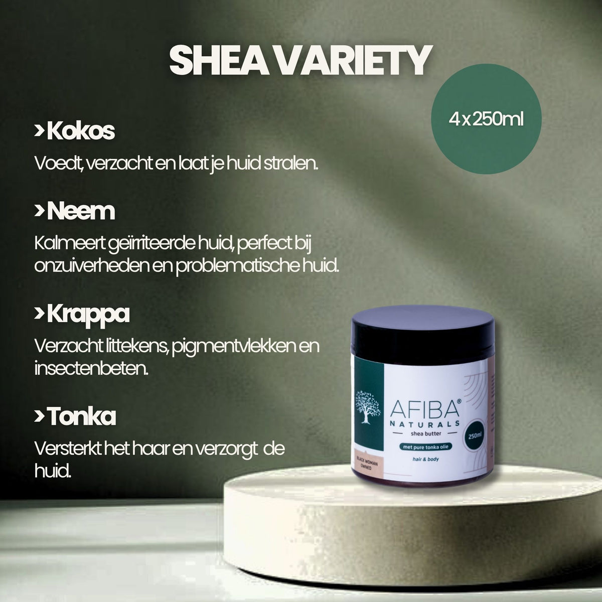 Shea Butter Variety Set (krappa, neem, kokos, tonka)