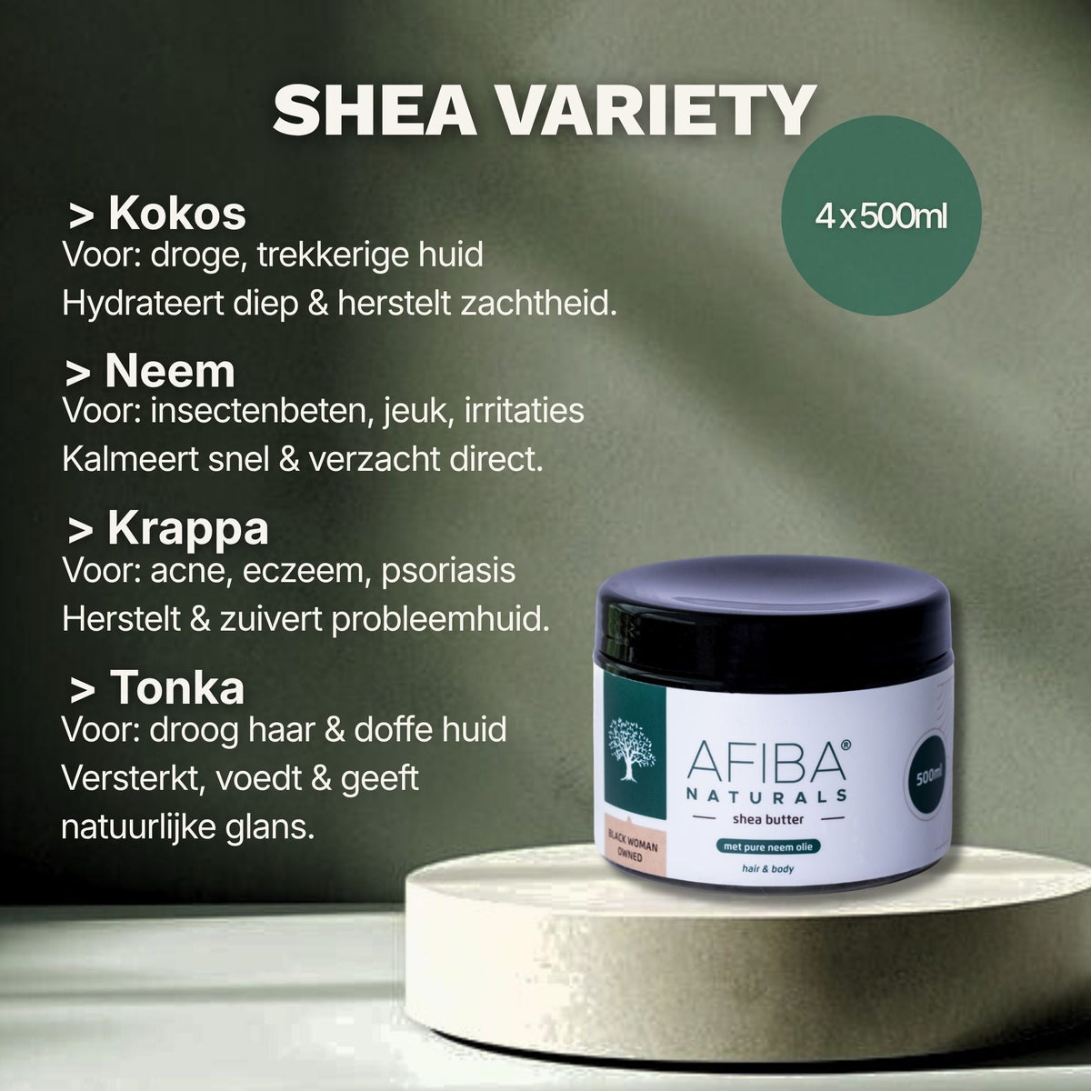Shea Butter Variety Set (krappa, neem, kokos, tonka)