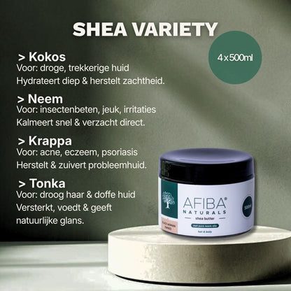 Shea Butter Variety Set (krappa, neem, kokos, tonka)