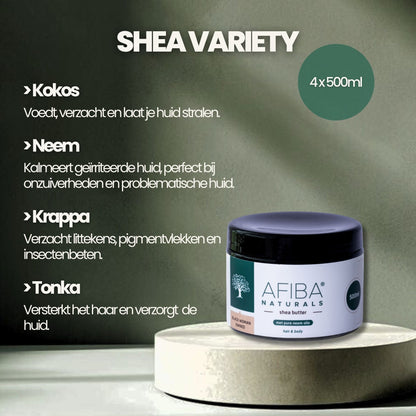 Shea Butter Variety Set (krappa, neem, kokos, tonka)