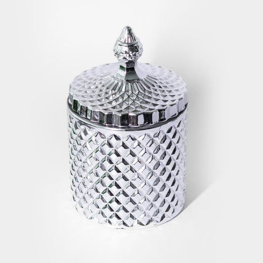 XL Luxe Swit Watra Kaars Zilver Met Deksel