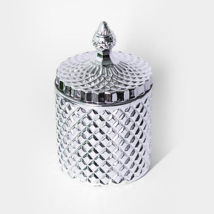 XL Luxe Swit Watra Kaars Zilver Met Deksel
